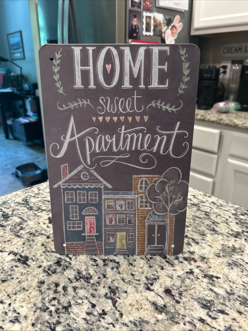 Home Sweet Apartment metal/tin sign 8x12”